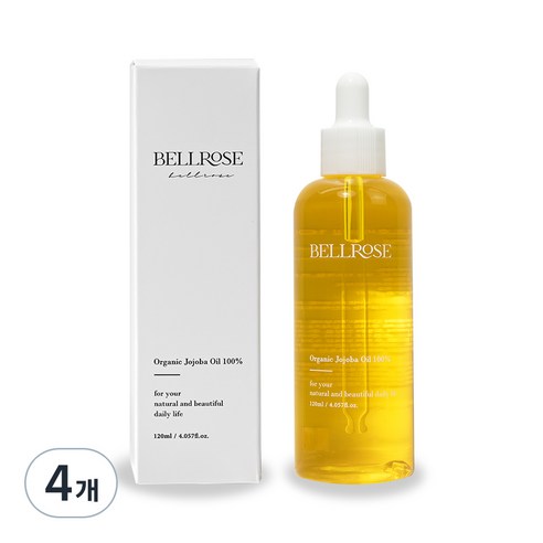 벨로즈 유기농 호호바 오일, 4개, 120ml