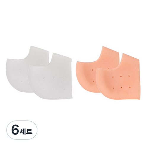 씨로이 발 뒤꿈치 보호패드 흰색2p+살색2p, 6세트