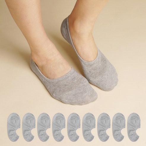 삭스팝 여성용 절대 벗겨지지 않는 앞코 보강 NO빵구 페이크삭스 10켤레