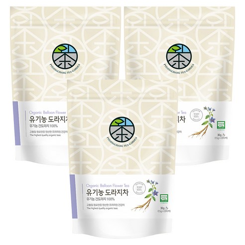 평창다원 유기농 도라지차 생분해 티백, 1.5g, 20개입, 3개, 1.5g