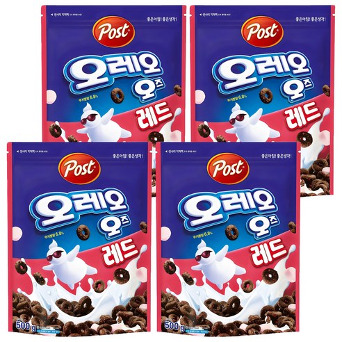 오레오오즈 레드 시리얼, 500g, 4개