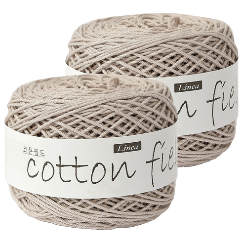 니뜨 코튼 필드 뜨개실 80g, 303 그레이베이지, 2개