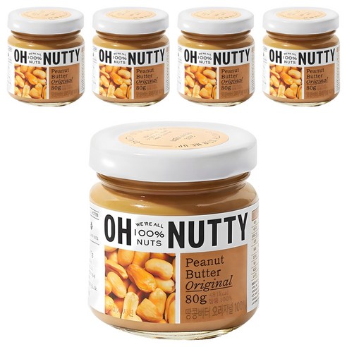 오넛티 땅콩버터 오리지널 100%, 80g, 5개