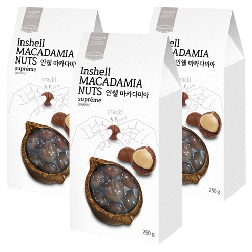 리치팜너트 수푸림 인쉘 마카다미아, 250g, 3개