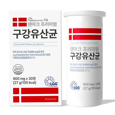 리본핏 덴마크 프리미엄 구강유산균, 30정, 1개