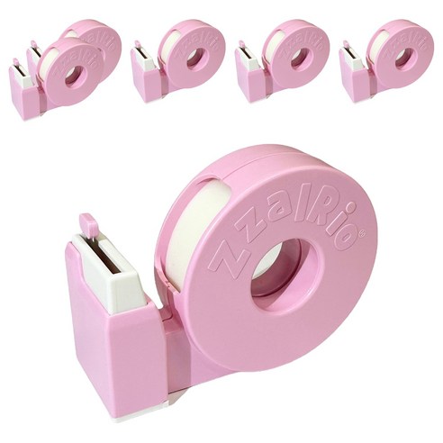 잘잘리오 아동용 안전 휴대용 테이프 디스펜서, 피치 핑크, 6개