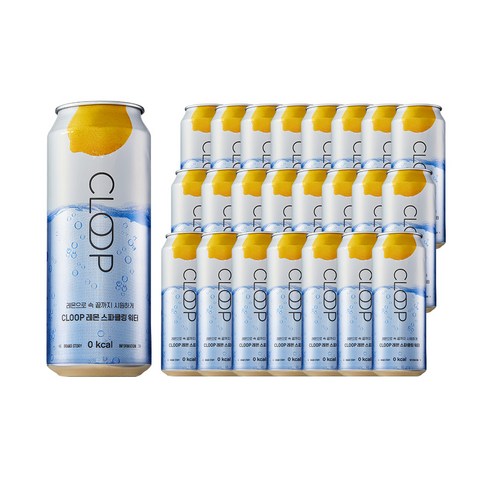 클룹 레몬 스파클링 워터, 500ml, 24개