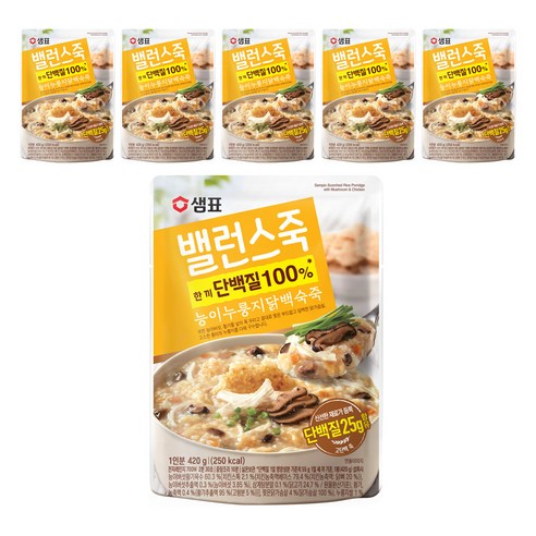 샘표 밸런스죽 능이누룽지닭백숙죽