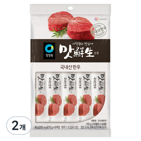 청정원 맛선생 한우, 80g, 2개