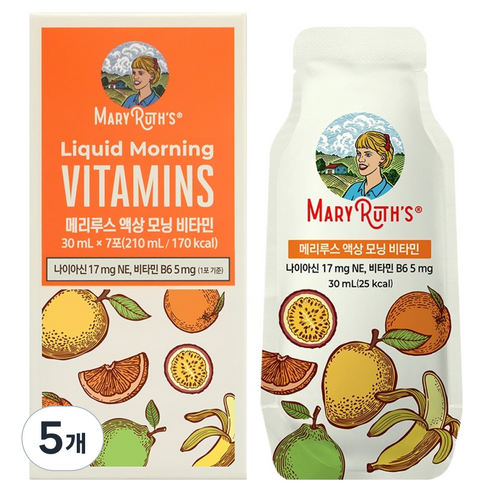 메리루스 액상 모닝 비타민 7p, 210ml, 5개
