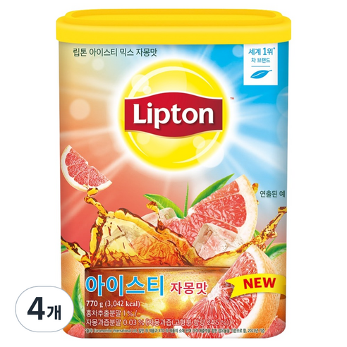 립톤 아이스티 분말 자몽맛, 770g, 1개입, 4개