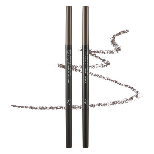 더페이스샵 브로우마스터 아이브로우 슬림 오토펜슬 0.05g, 01 그레이 브라운, 2개