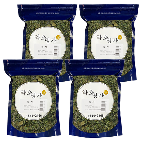 약초명가 녹차잎, 4개, 200g, 1개입