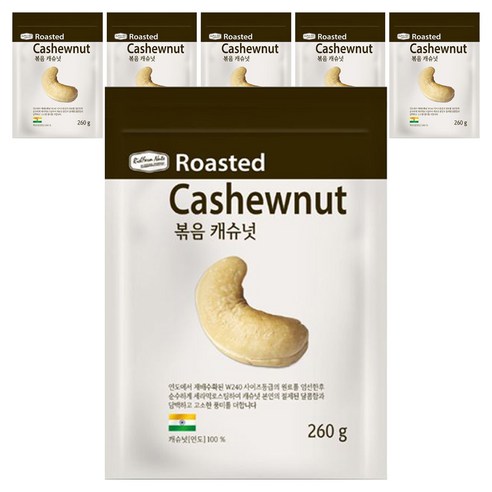 리치팜너트 볶음 캐슈넛, 260g, 6개