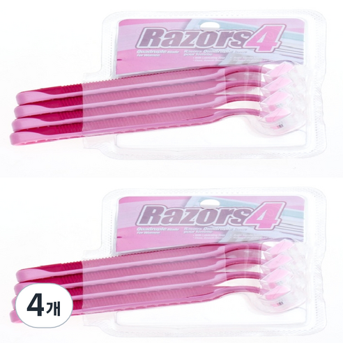 드위트리 Razors 4 일회용 면도기 핑크, 4개, 4개입