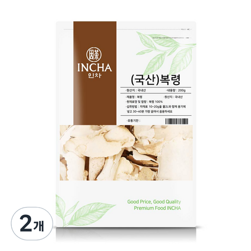 인차 복령 국산, 200g, 2개