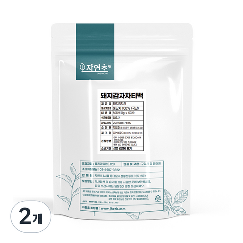 자연초 볶은 돼지감자 삼각티백, 1g, 50개입, 2개
