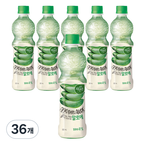 자연은 알로에 주스, 36개, 500ml