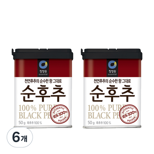 청정원 순후추, 50g, 6개