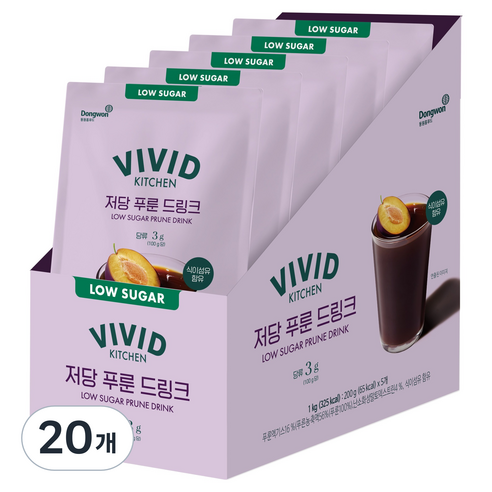 비비드키친 저당 푸룬 드링크, 20개, 200g