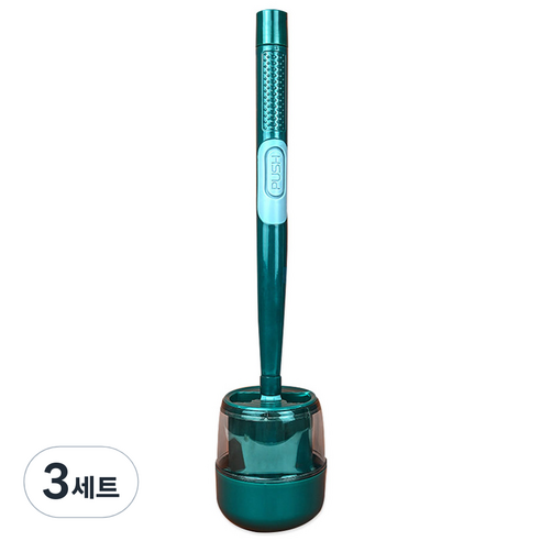 쿠셀러 실리콘 변기청소 세트, 그린, 3세트