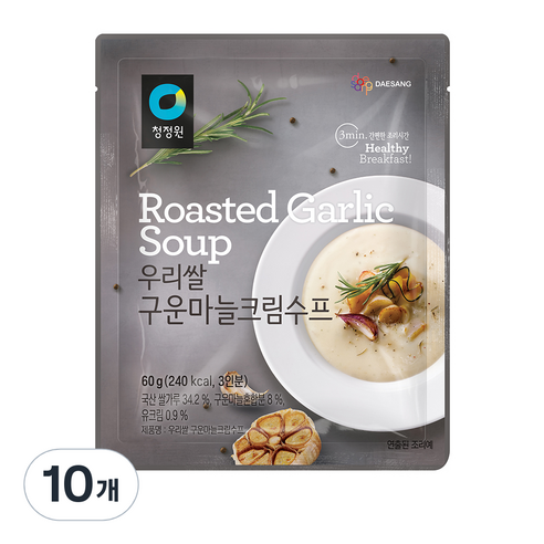 청정원 우리쌀 구운마늘크림수프, 60g, 10개