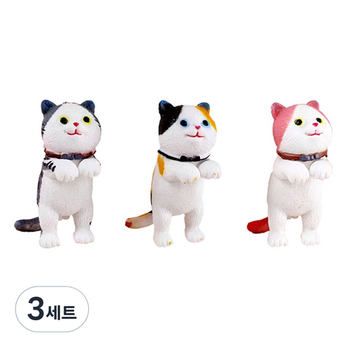 월드크린 애교 부리는 고양이 피규어 A타입 세트, 3세트
