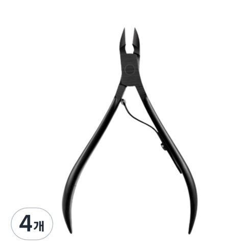 리빙홈디테일 네일케어 전문가용 니퍼 95mm, 올블랙, 4개
