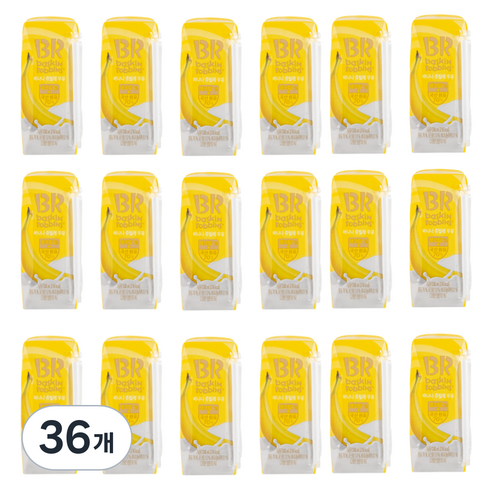 배스킨라빈스 바나나 쥬빌레 우유, 36개, 240ml
