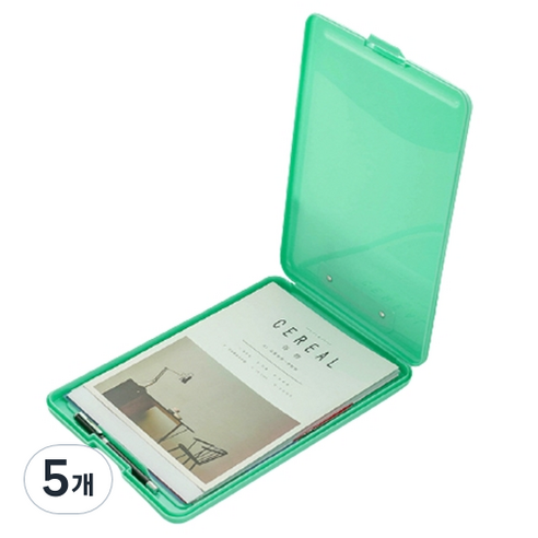 편스토어 A4 파일 수납케이스, 5개, 그린