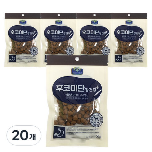 벨버드 후코이단 강아지 간식 100g, 장건강, 20개
