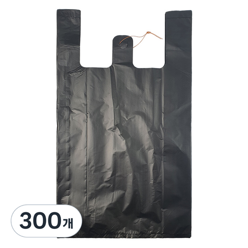 월드크린 손잡이 비닐봉투 검정, 25L, 300개