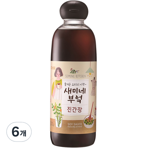 샘표 새미네부엌 진간장, 830ml, 6개
