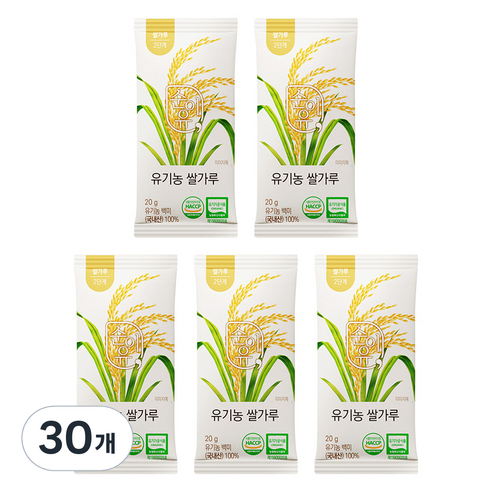 순이유 유기농 쌀가루 2단계, 20g, 30개