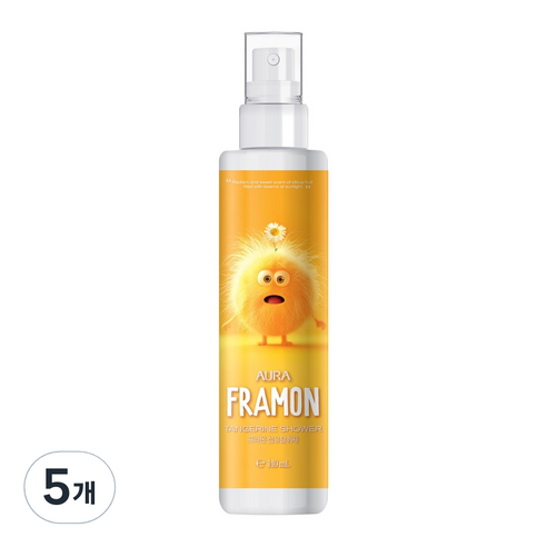 아우라 프라몬 섬유탈취제 탠저린샤워, 140ml, 5개