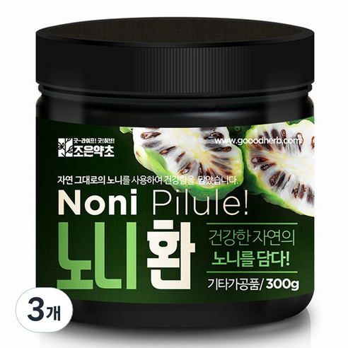 조은약초 프리미엄 노니환, 3개, 300g