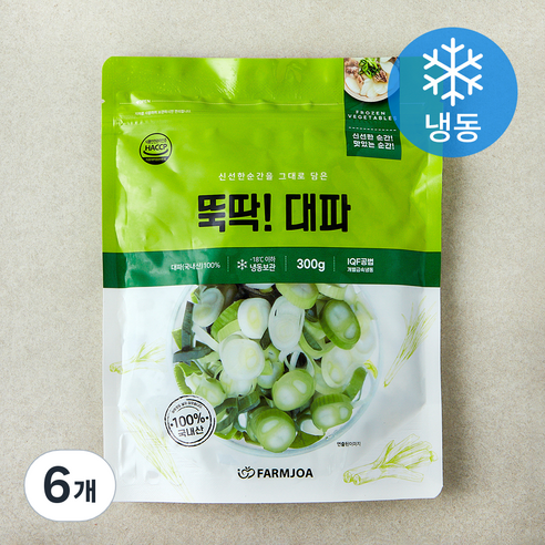 뚝딱! 대파 (냉동), 6개, 300g