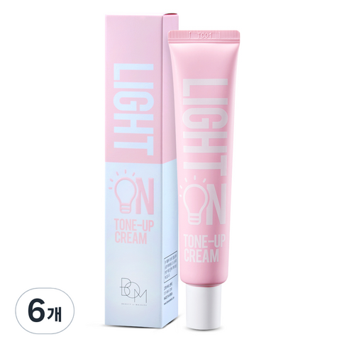비오엠 라이트온 톤업크림 40ml, 6개