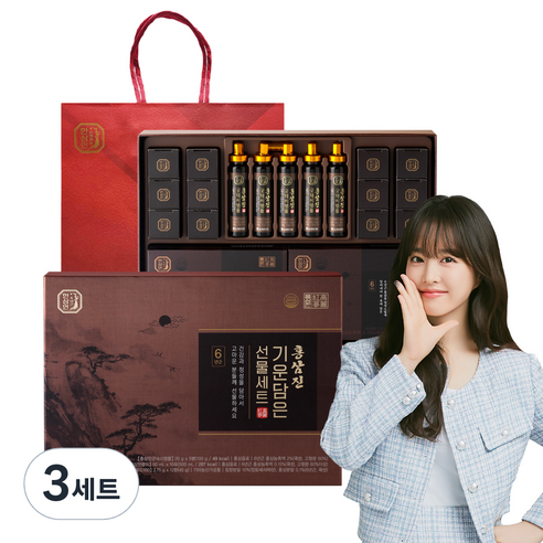 한삼인 홍삼진 기운담은 선물세트+쇼핑백, 3세트