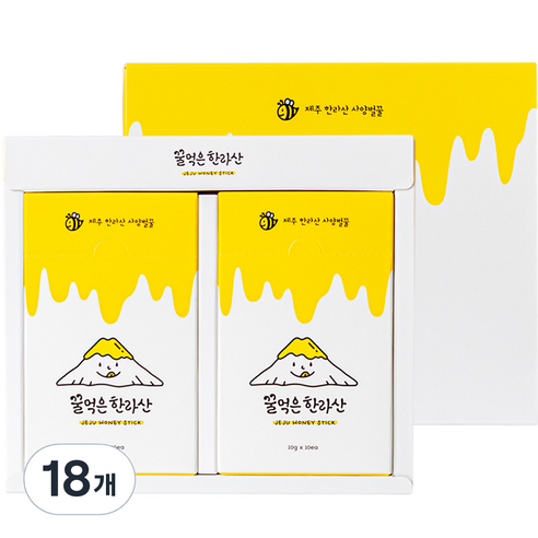 꿀먹은한라산 제주 벌꿀 스틱 20p, 200g, 18개