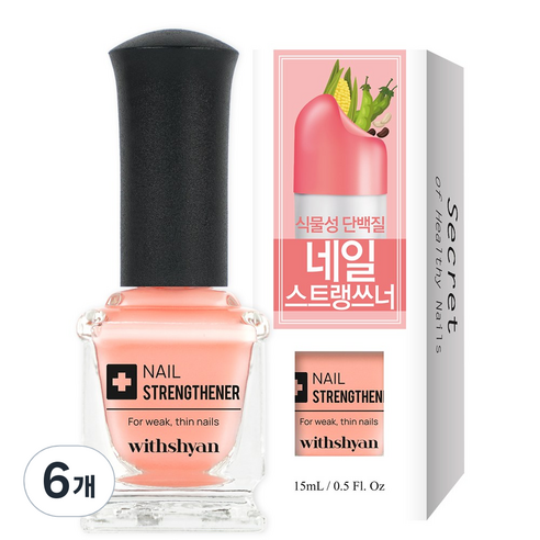 위드샨 네일 스트랭쓰너 손톱강화제, 6개, 15ml