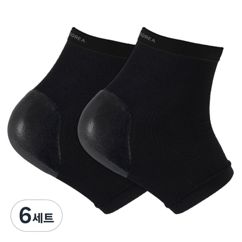 코지라벨 실리콘 뒤꿈치 패드 블랙, 2개입, 6세트