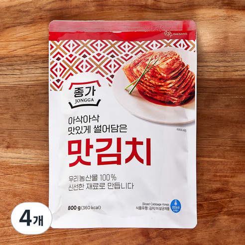 대상 종가 맛김치, 800g, 4개