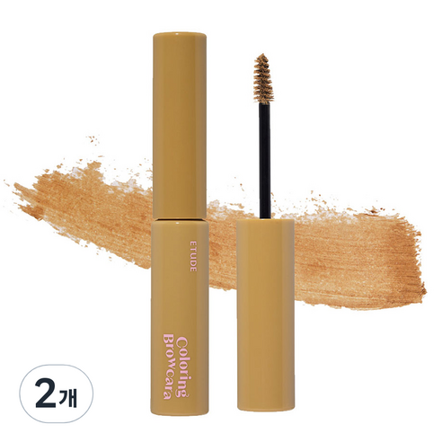 에뛰드 NEW 드로잉 아이즈 컬러링 브라우카라 6g, 4호 라이트 브라운, 2개