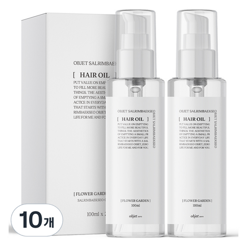 살림백서 오브제 제로 헤어오일, 100ml, 10개