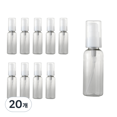 화장품 펌프용기 20ml, 흰색, 20개