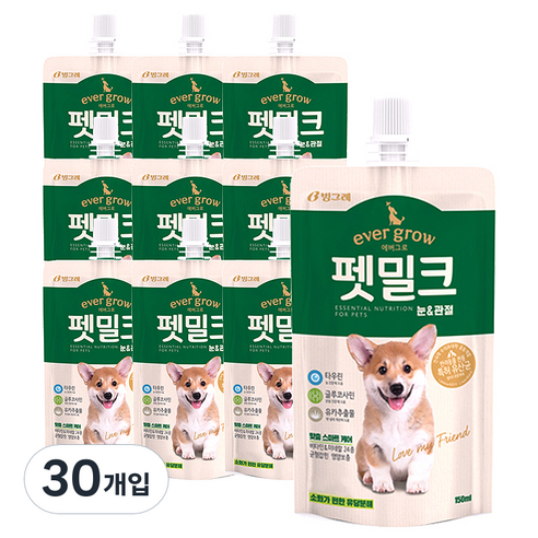 에버그로 펫밀크, 눈&관절, 150ml, 30개