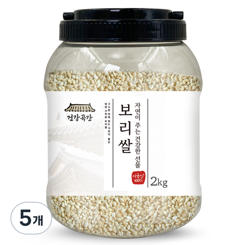 건강곡간 미국산 보리쌀, 2kg, 5개