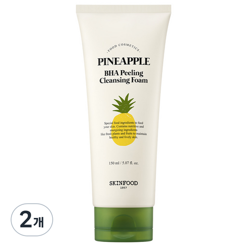 스킨푸드 파인애플 바하 필링 클렌징 폼, 150ml, 2개
