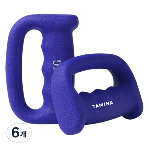 타미나스포츠 프리미엄 그립형 아령 덤벨 블루, 6개, 1kg